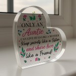 Novelty Auntie Gifts For Birthday Christmas Acrylic Heart Novelty Auntie Gifts For Birthday Christmas Acrylic Heart