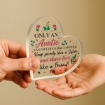 Novelty Auntie Gifts For Birthday Christmas Acrylic Heart Novelty Auntie Gifts For Birthday Christmas Acrylic Heart
