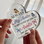 Special Auntie Gift From Niece Nephew Forever My Friend Plaque