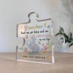 Gifts for Grandma Puzzle Piece Plaque Adorable Grandma Presents