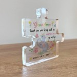 Gifts for Grandma Puzzle Piece Plaque Adorable Grandma Presents