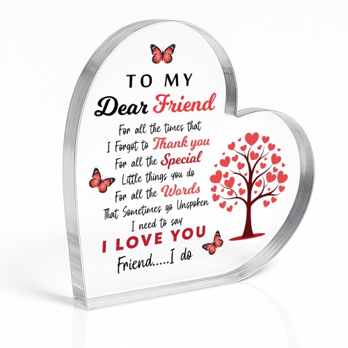 Best Friend Gifts For Birthday Christmas DEAR FRIEND I LOVE YOU