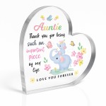 Auntie Gift Acrylic Plaque Adorable Auntie Presents for Birthday