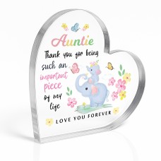 Auntie Gift Acrylic Plaque Adorable Auntie Presents for Birthday