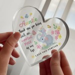 Auntie Gift Acrylic Plaque Adorable Auntie Presents for Birthday