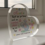 Auntie Gift Acrylic Plaque Adorable Auntie Presents for Birthday
