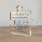 Gifts for Auntie Puzzle Piece Plaque Adorable Auntie Presents