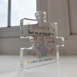 Gifts for Auntie Puzzle Piece Plaque Adorable Auntie Presents