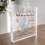 Gifts for Sister Acrylic Plaque Adorable Sister Presents