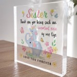Gifts for Sister Acrylic Plaque Adorable Sister Presents