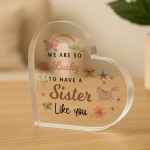 Gifts for Sister For Birthday Christmas So Lucky To Have You