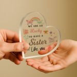 Gifts for Sister For Birthday Christmas So Lucky To Have You