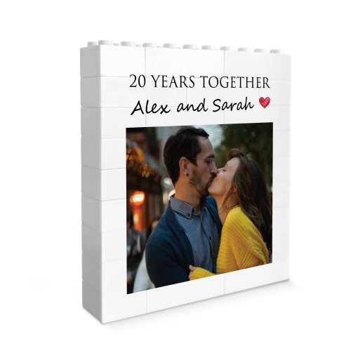 Personalised 20th Anniversary Photo Block Gift for Husband Wife