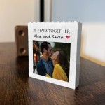 Personalised 20th Anniversary Photo Block Gift for Husband Wife