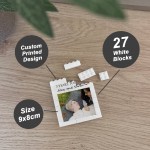 Personalised 3rd Anniversary Photo Block Gift for Boyfriend