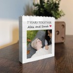 Personalised 7th Anniversary Photo Block Gift for Boyfriend