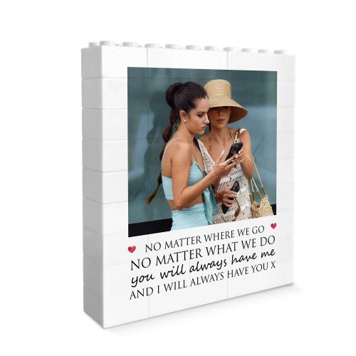 Personalised Friendship Gift Brick Photo Block Gift for Friend