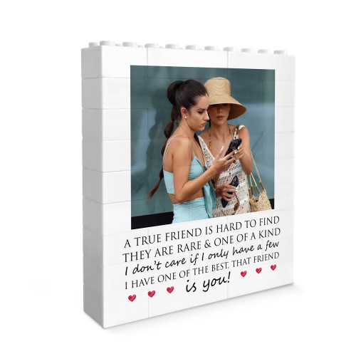 Personalised Gift For Friend Photo Building Block Puzzle Gift