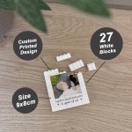 1st Anniversary Gift Personalised Photo Block Gift for Boyfriend