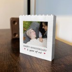 1st Anniversary Gift Personalised Photo Block Gift for Boyfriend