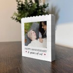 2nd Anniversary Gift Personalised Photo Block Gift for Boyfriend