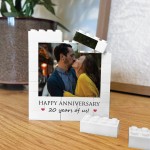 20th Anniversary Gift Personalised Photo Block Gift for Husband
