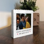 20th Anniversary Gift Personalised Photo Block Gift for Husband