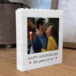 20th Anniversary Gift Personalised Photo Block Gift for Husband