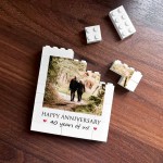 40th Anniversary Gift Personalised Photo Block Gift for Husband