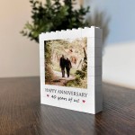 40th Anniversary Gift Personalised Photo Block Gift for Husband