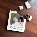 5th Anniversary Gift Personalised Photo Block Gift for Boyfriend