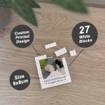 5th Anniversary Gift Personalised Photo Block Gift for Boyfriend