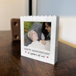 5th Anniversary Gift Personalised Photo Block Gift for Boyfriend
