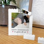 8th Anniversary Gift Personalised Photo Block Gift for Boyfriend