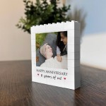 8th Anniversary Gift Personalised Photo Block Gift for Boyfriend
