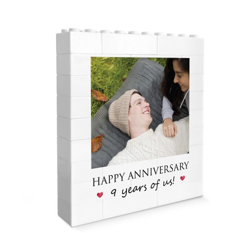 9th Anniversary Gift Personalised Photo Block Gift for Boyfriend