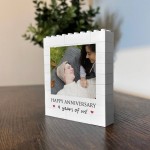9th Anniversary Gift Personalised Photo Block Gift for Boyfriend