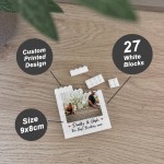 Personalised Daddy Gift From Son Brick Photo Block Gift for Dadd Personalised Daddy Gift From Son Brick Photo Block Gift for Dadd