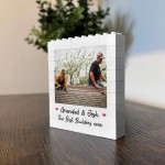 Personalised Best Builders Grandad And Grandson Photo Block