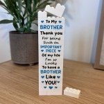 Gift For Brother Puzzle Plaque Building Block Gift For Him