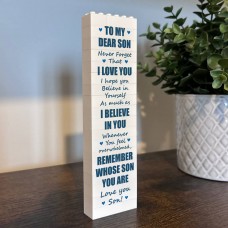 To My Son Gift Building Block Gift For Him Son Birthday