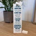 To My Son Gift Building Block Gift For Him Son Birthday To My Son Gift Building Block Gift For Him Son Birthday