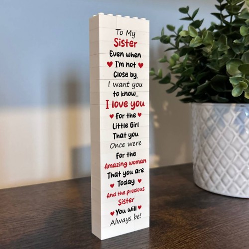 Gift For Sister Building Block Gift For Her Sister Birthday