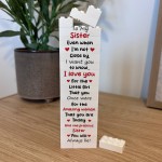 Gift For Sister Building Block Gift For Her Sister Birthday