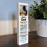 Dad Gift Thank You Gift For Him Dad Plaque Personalised Block