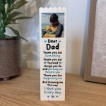 Dad Gift Thank You Gift For Him Dad Plaque Personalised Block