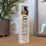 Dad Gift Thank You Gift For Him Dad Plaque Personalised Block