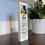 Dad Gift Thank You Gift For Him Dad Plaque Personalised Block