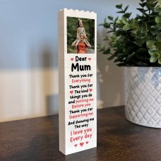 Personalised Mum Gift Building Block Gift For Her Mum Birthday