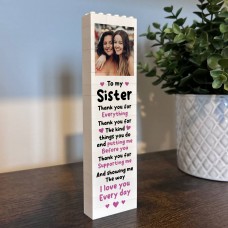 To My Sister Gift Personalised Thank You Gift For Her Sister